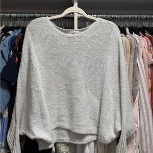 Women's Light Gray Batwing Sweater